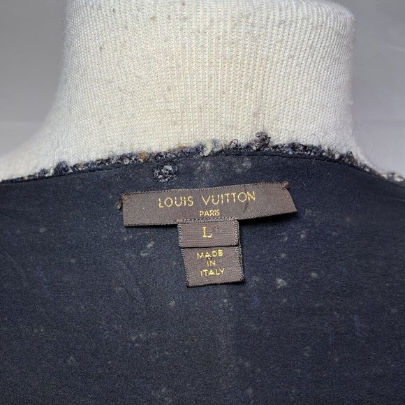 100% Auth LOUIS VUITTON Women's Wool Knit Full Zip Up Dress Size L 8US 12UK - Picture 3 of 8